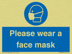 Please wear a face mask